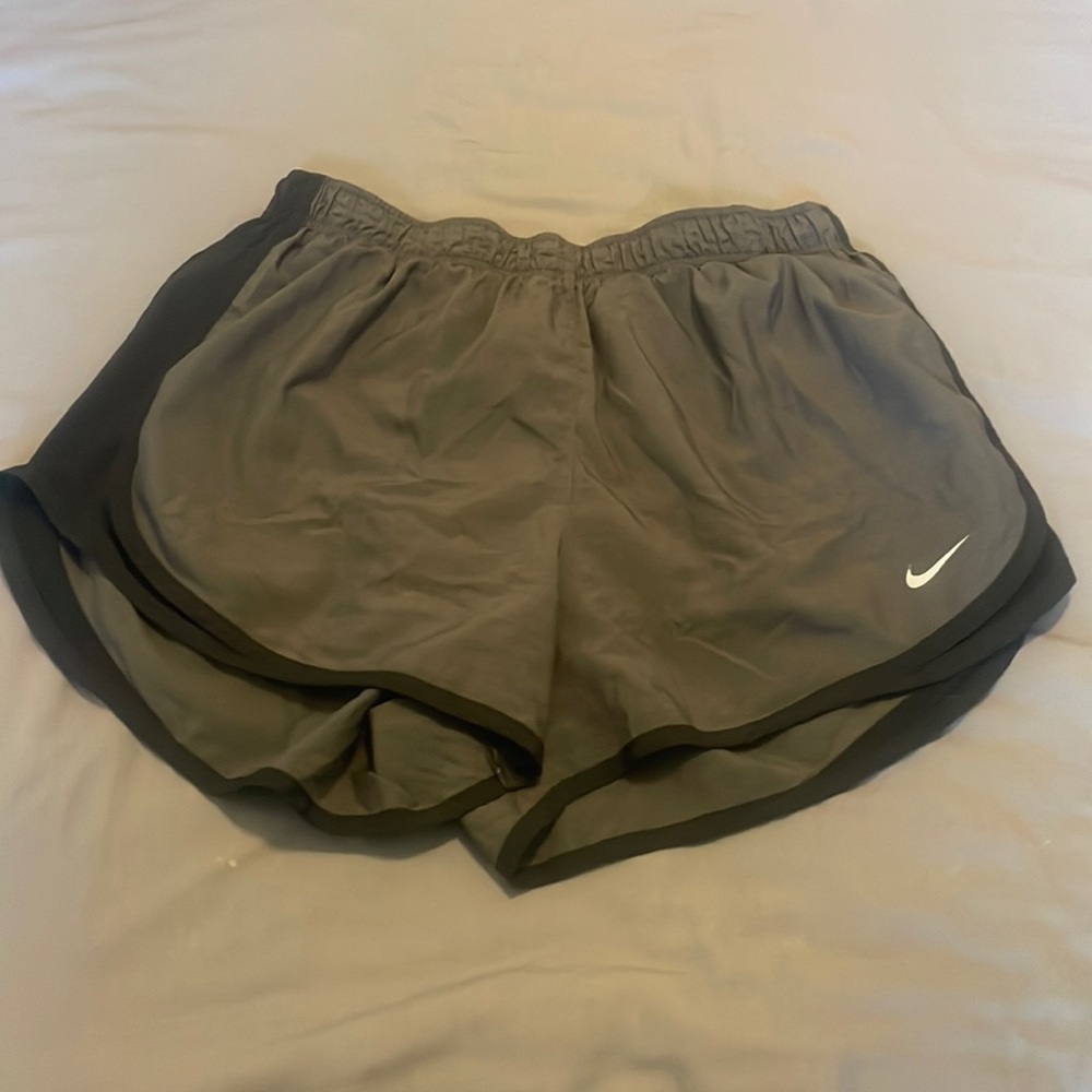 Nike womens running shorts. Black and gray. Size L. Great condition.